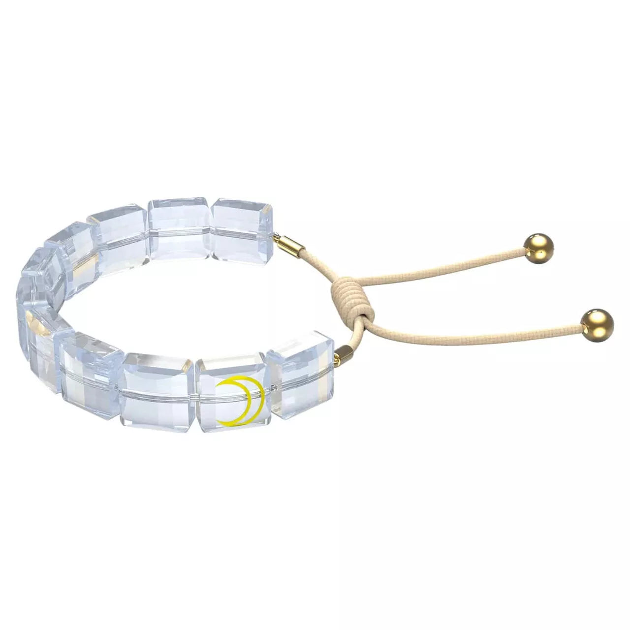 Pulsera Swarovski Letra LUNA AMARILLA, blanca, chapada en tono dorado - 5615863